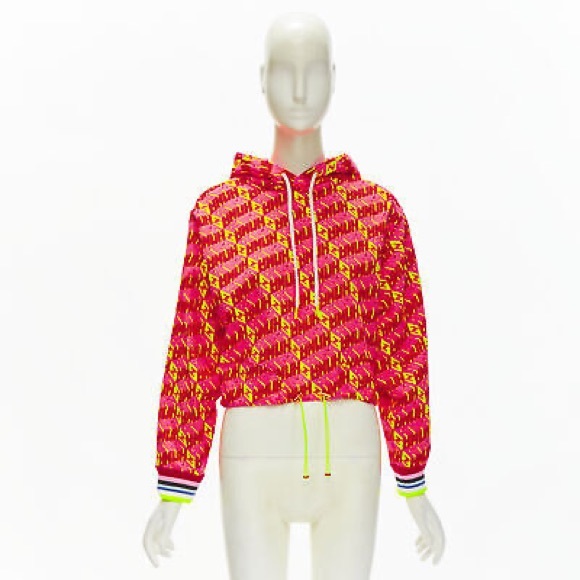 FENDI Roma Amor FF Zucca Monogram Hoodie Size: S - Picture 8 of 9
